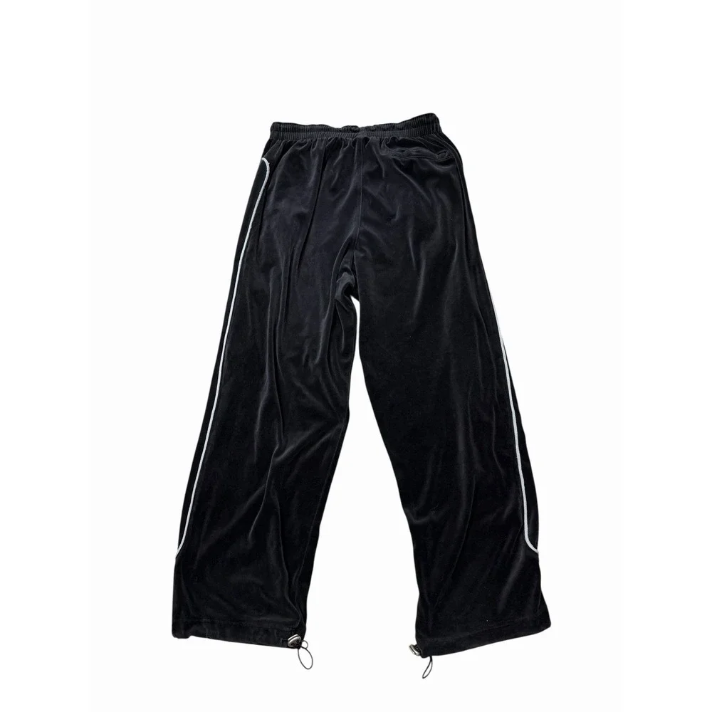 Vintage Y2K Air Jordan Black Velour Hooded Sweatsuit Men's Sz L Tracksuit‎ Set
